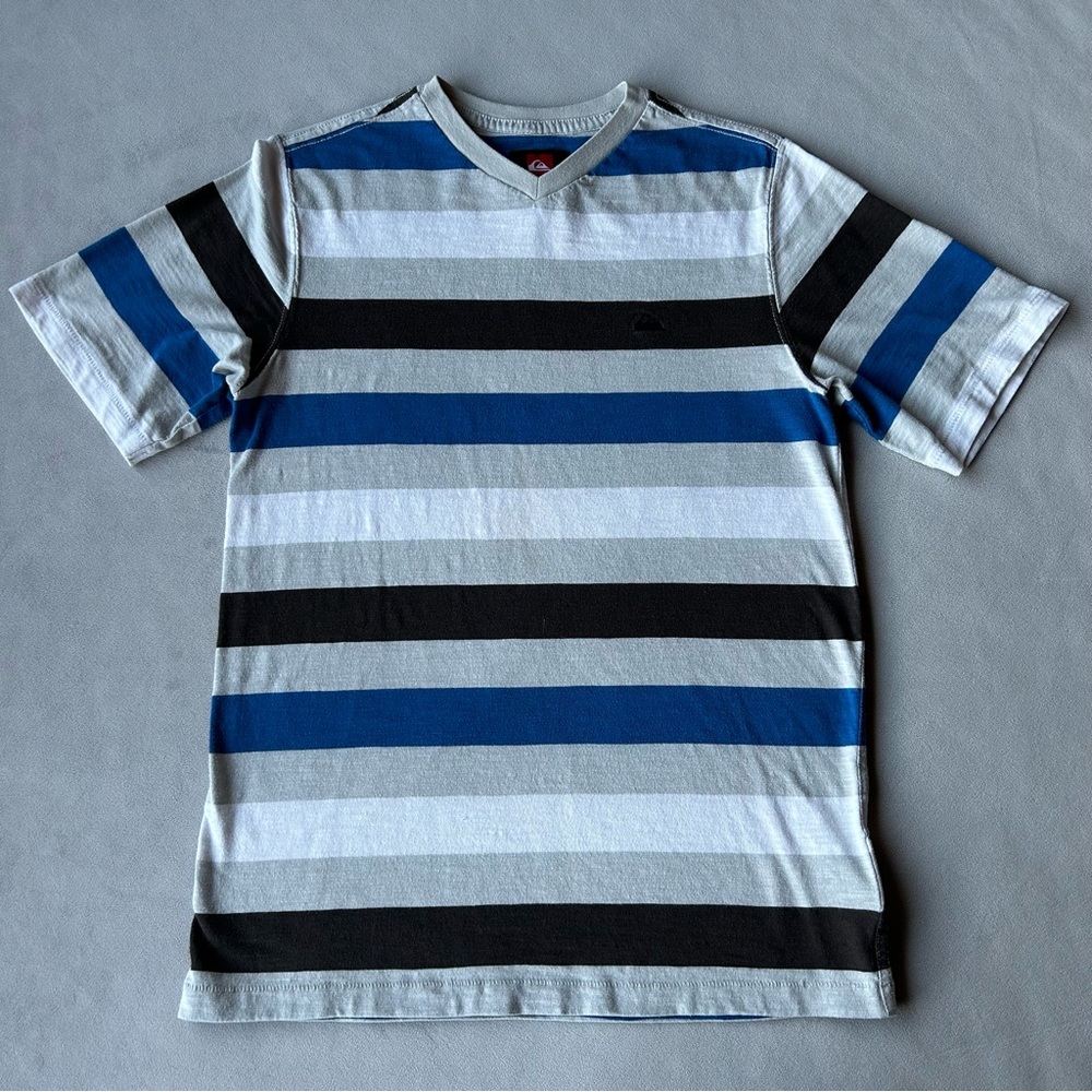 Quiksilver ~ Striped Tee ~ Boys Size Large 14